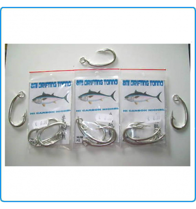 AMI ACCIAIO INOX N 3.2 SET 3 CONFEZIONI 3PZ DA DRIFTING PESCA TONNO CERNIA SPADA