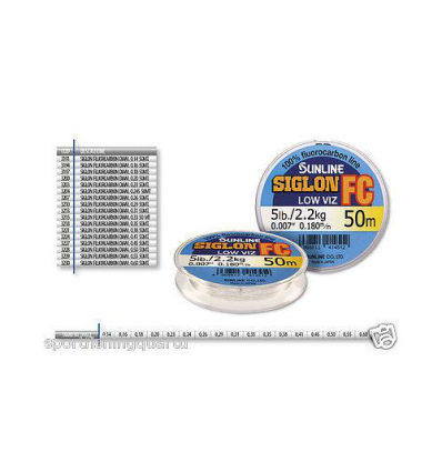 SIGLON FLUOROCARBON SUNLINE 50MT 0.49 CARICO KG14.4 32LB 50MT