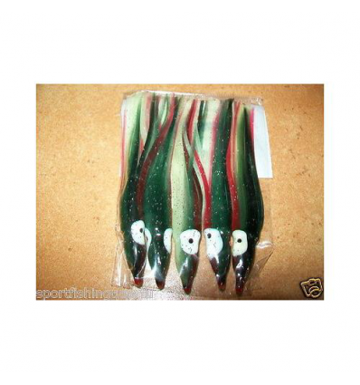 OCTOPUS TRAINA CM9 RED GREEN CONF 5PZ PESCA BARCA LAMPUGHE PALAMITE TONNETTI