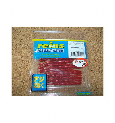 "VERMI SOFT BAITS REINS AJI RINGER PRO 3"" 7cm col R310 STRAWBERRY 12PZ"