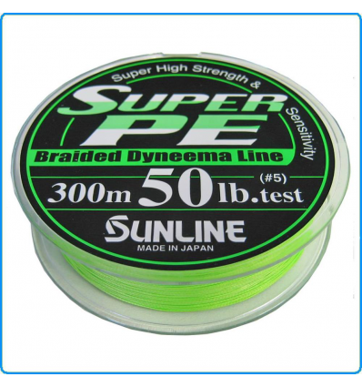 DYNEEMA SUPER PE SUNLINE 40lb 0.33mm 300mt KG20 color Green MADE IN JAPAN