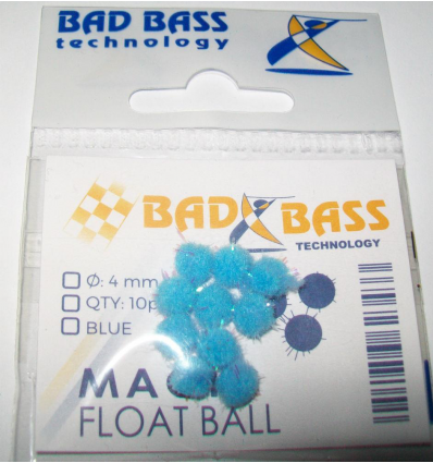ATTRATTORI BAD BASS MAGIC FLOAT BALL COLORE BLUE 4mm PER TERMINALI CONF 10PZ