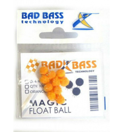 ATTRATTORI BAD BASS MAGIC FLOAT BALL COLORE ORANGE 6mm PER TERMINALI CONF 10PZ