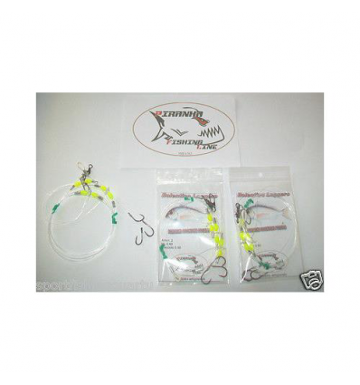 TERMINALI BOLENTINO PIRANHA FISHING LINE SET 3PARATURE PER SARAGHI E PAGELLI