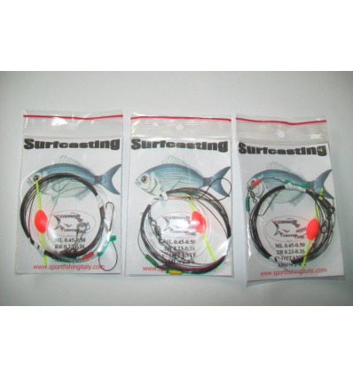 SURFCASTING 3 TERMINALI BLACK 1 AMO CON FLOTTER PESCA IN MARE OCCHIATE SUGARELLI