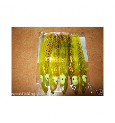 OCTOPUS TRAINA CM9 CLEAR YELLOW CONF. 5PZ PESCA TROLLING BARCA LAMPUGHE PALAMITE