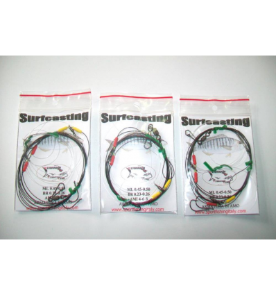 SURFCASTING 3 TERMINALI BLACK 2AMI PESCA IN MARE SARAGHI ORATE MORMORE SPIGOLE