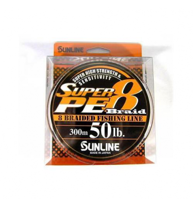 DYNEEMA SUPER PE8 SUNLINE 40lb 0.33mm 300mt KG20 color ORANGE MADE IN JAPAN