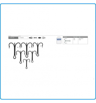 ANCORETTE MUSTAD 7794DS N 2/0 CONFEZIONE 5 PEZZI PER ARTIFICIALI SPINNING TRAINA