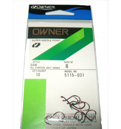 AMI HOOK OWNER 5115 SSW EYE SUPER NEEDLE POINT BLACK CHROME OCCHIELLO N8 PZ 10