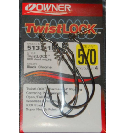 AMI HOOK OWNER 5132 TWISTLOCK SUPER NEEDLE POINT BLACK CHROME STRONG N 5/0 PZ 4