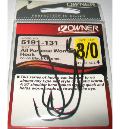 AMI HOOK OWNER 5191 TWISTLOCK SUPER NEEDLE POINT BLACK CHROME N 3/0 PZ4