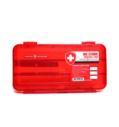 SCATOLETTA PORTA ACCESSORI MONCROSS TACKLE BOX MC-224MB COLORE ROSSO 230X115X40.5