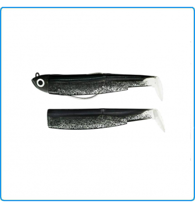 ARTIFICIALE BLACK MINNOW FIIISH 90mm 5g+4 TAGLIA N2 COMBO SHORE COLOR NOIR