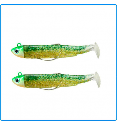 BLACK MINNOW FIIISH 120mm 18g TAGLIA N3 COMBO 2X SEARCH VERDE ORO SPINNING MARE