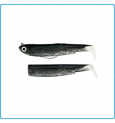 ARTIFICIALE BLACK MINNOW FIIISH 120 mm 12g+10 TAGLIA N3 COMBO SHORE COLORE NOIR