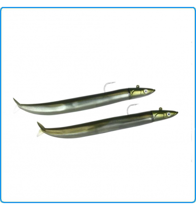 ARTIFICIALE CRAZY SAND EEL FIIISH 120mm 15g+3 TAGLIA N1 COMBO OFF SHORE KAKI