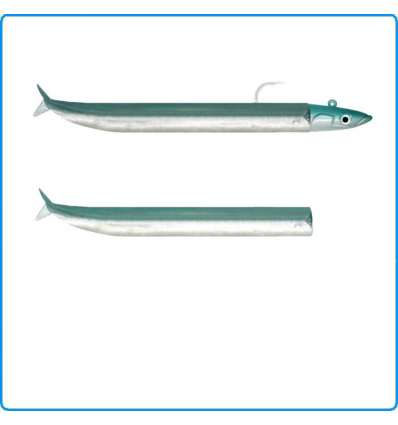 ARTIFICIALE CRAZY SAND EEL FIIISH 220mm 70g+29g 1 COMBO OFFSHORE KAKI BLUE NACRE