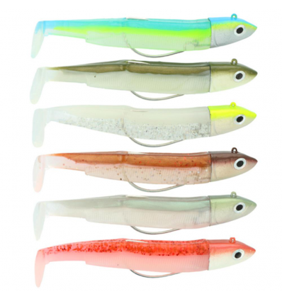 ARTIFICIALE BLACK MINNOW FIIISH 90mm 10g+4 TAGLIA N2 CONF 6 COMBO OFFSHORE COLORI ASSORTITI