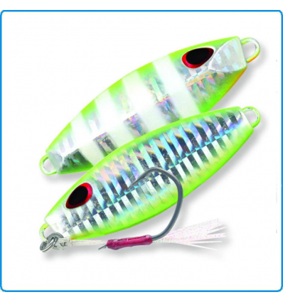 ARTIFICIALE STORM GOMOKU SLOW ROCKER 90g UV CHARTREUSE GLOW ZEBRA JIG SLOW PITCH