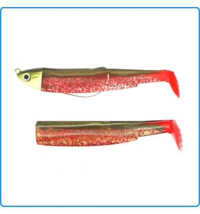 BLACK MINNOW FIIISH 120mm TAGLIA N3 COMBO SHALLOW 6+10g COLOR KAKI RED SPIGOLA