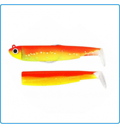 BLACK MINNOW FIIISH 70mm 3g N1 COMBO SHORE ORANGE JAUNE SPINNING MARE LAGO FIUME