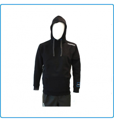 FELPA COTONE SHIMANO HOODY 2018 BLACK TAGLIA XXXL CON CAPPUCCIO PESCA MARE LAGO