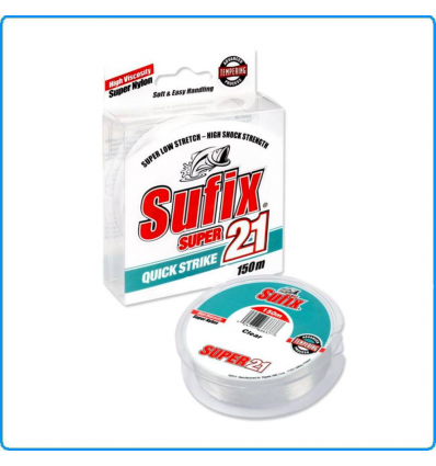 FILO SUFIX SUPER 21 QUICK STRIKE 0.20mm 3.5KG 150mt CLEAR PESCA SPIGOLA TROTA