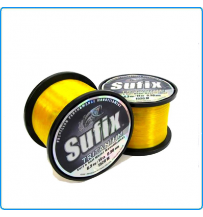 FILO SUFIX TRITANIUM NEON GOLD 0.30mm 14LB 1520m 6.3KG PESCA SURFCASTING TRAIN