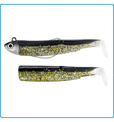 BLACK MINNOW FIIISH COMBO SEARCH 4.5g N1 70mm NOIR ORO PESCA SPINNING MARE LAGO