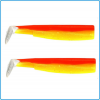 BLACK MINNOW FIIISH SHAD N6 200mm JAUNE ORANGE FLUO PESCA BARCA DENTICI PARAGHI