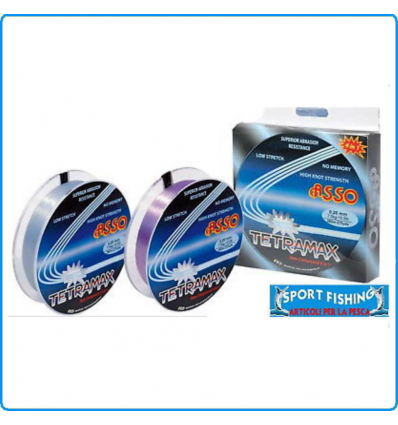 LENZA ASSO TETRAMAX 250MT 0.24mm 9.1KG PER MULINELLO SURFCASTING BOLENTINO FONDO