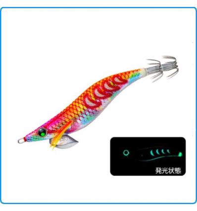 TOTANARA YO-ZURI AURIE-Q RATTLE SEARCH 3.0 15g DLMO GLOW PESCA EGING DA CALAMARO