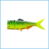 ESCA GOMMA SILICONICA SPINNING MARE LAGO SOFT LURE SWIMBAIT CODA 18CM FIRE TIGER