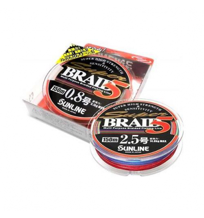 DYNEEMA SUPER BRAID SUNLINE PE0.6 D 0.128mm 150mt kg4 MULTICOLOR MADE IN JAPAN