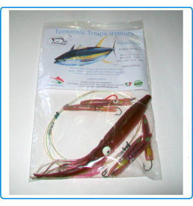 FINALE SQUID BAIT 24CM K1000B BROWN TRAINA ALTURA TONNO SPADA MARLIN LAMPUGA