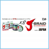 TRECCIATO DAIWA J BRAID X8 0.16mm 300mt 9KG PE1.2 20LB COLORE CHARTREUSE