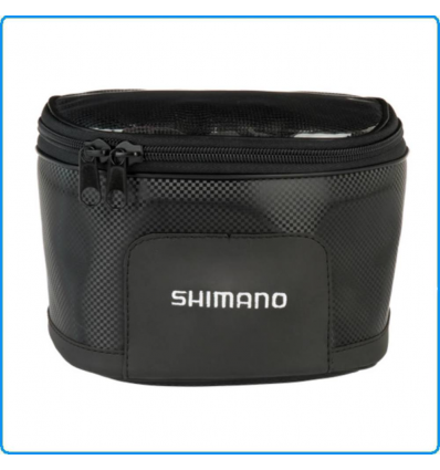 BORSA PORTA MULINELLO SHIMANO TAGLIA M 12X16X8cm PESCA SPINNING EGING BOLOGNESE