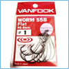 AMI VANFOOK WORM 55B FLAT NS BLACK N1 PESCA LAGO FIUME SPINNING BLACKBASS LUCCIO