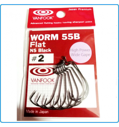 AMI VANFOOK WORM 55B FLAT NS BLACK 2 SPINNING BLACKBASS LAGO FIUME MARE SPIGOLA