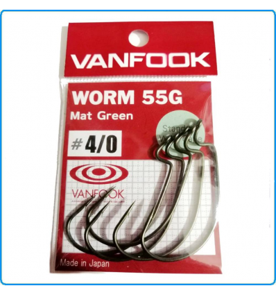 AMI VANFOOK WORM 55G MAT GREEN 4/0 PESCARE SPINNING DA TROTA BLACKBASS SPIGOLA