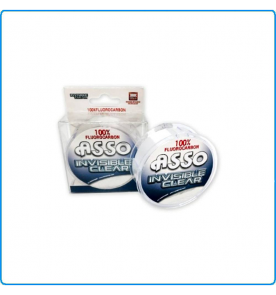 FILO FLUOROCARBON ASSO INVISIBLE CLEAR 50m 0.23mm 3.8KG PESCA SURFCASTING FEEDER