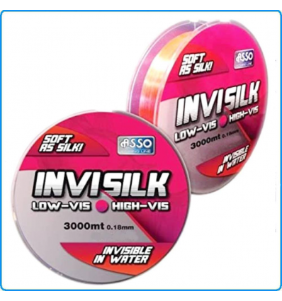 FILO ASSO INVISILK PINK 3000m 0.18mm 5.2KG DA MULINELLO PESCA BOLOGNESE INGLESE