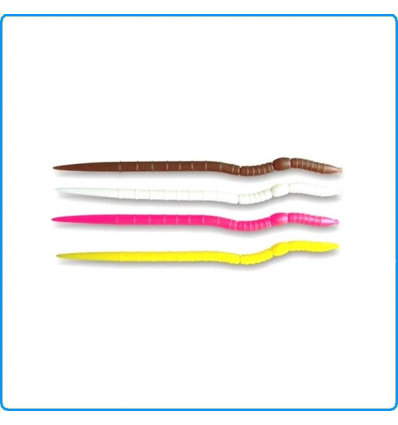 LOMBRICO TROLLER WORMS STONFO COLORE GIALLO CM11 PER TRAINA E SPINNING