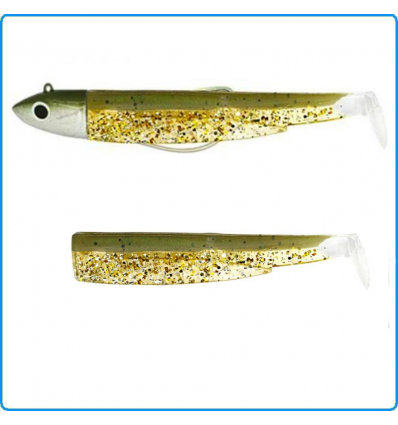 FIIISH BLACK MINNOW N2 90mm COMBO OFF SHORE KAKI GLITTER 10g SPINNING MARE LAGO