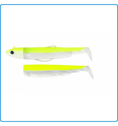 BLACK MINNOW FIIISH 120 mm 25g+10 TAGLIA N3 COMBO OFFSHORE COLORE JAUNE FLUO