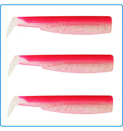 BLACK MINNOW FIIISH SHAD 3PZ TAGLIA N5 160mm COLOR ROSE FLUO DA DENTICE RICCIOLA