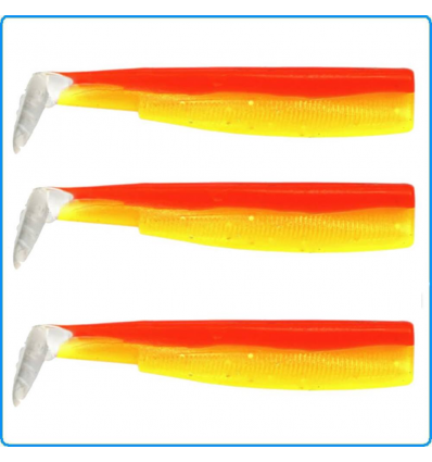 BLACK MINNOW FIIISH SHAD TAG N5 160mm JAUNE ORANGE FLUO PESCA SPINNING VERTICAL