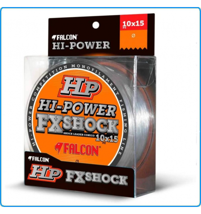 Filo shock leader conico falcon hi-power fx shock 10x15m 0.18 0.50mm surfcasting