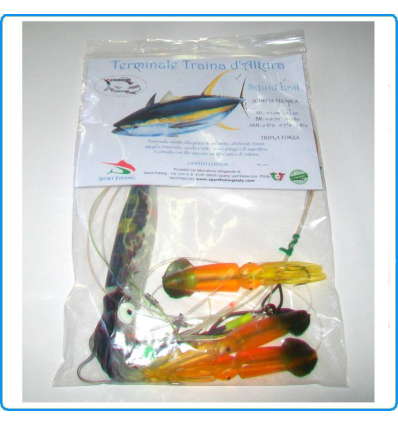 FINALE TRAINA ALTURA SQUID BAIT 24CM KAJIKI4 PESCA DALLA BARCA PER TONNO MARLIN